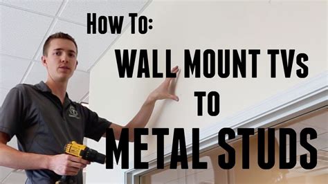 how to hang tv bracket on metal studs|securing to metal studs.